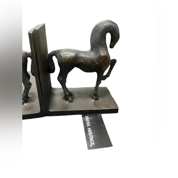 Drexel Heritage Horse Bookends, Industrial Farmhouse Decor, Rustic Bronze Set(2) - Picture 8 of 16